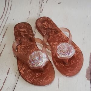 Melissa pink toddler girls flipflos 12